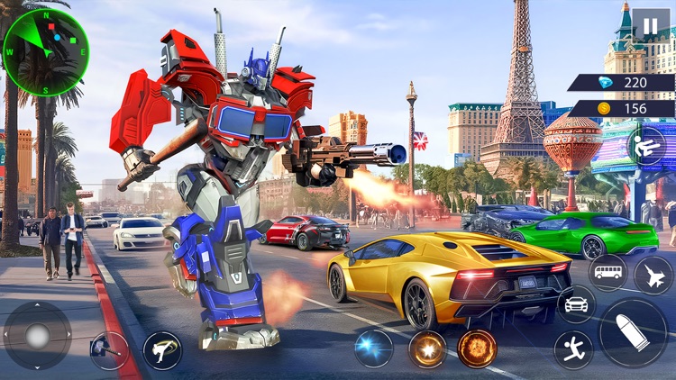 Multi Robot War Car Transform screenshot-4