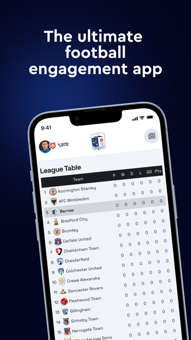 Barrow A.F.C iPhone screenshot