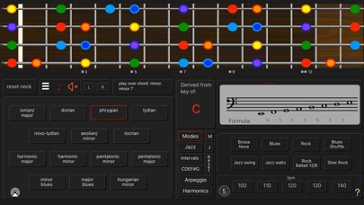 Bass Guitar Colour Scales Screenshot