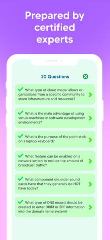 CompTIA Exam Prep Test 2025 iPhone screenshot