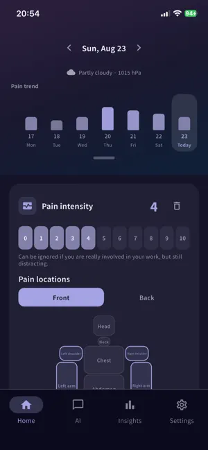 Seren: Chronic Pain Tracker screenshot 4