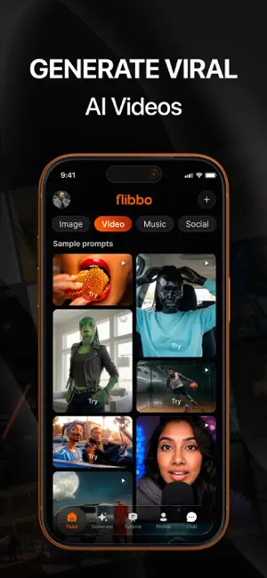 Flibbo - AI Video Image Music screenshot 1