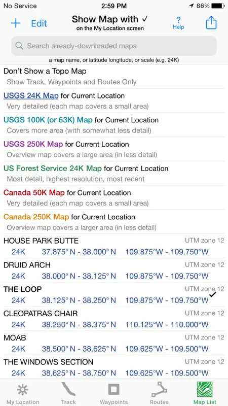 iHikeGPS : Classic Topo Maps screenshot 3 of 9