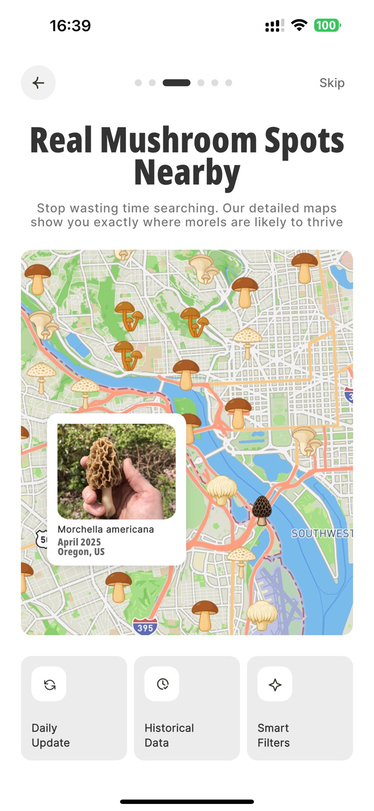 Mushroom Map: Spots near you iphone screenshot 2