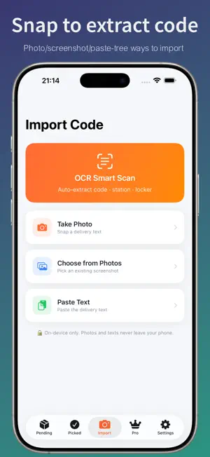 PickUp - Package Code Manager screenshot 2