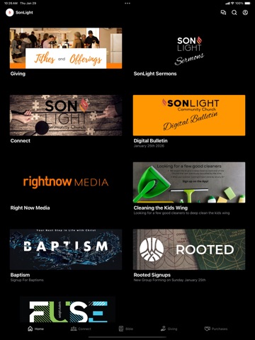 SonLight Community iPad screenshot