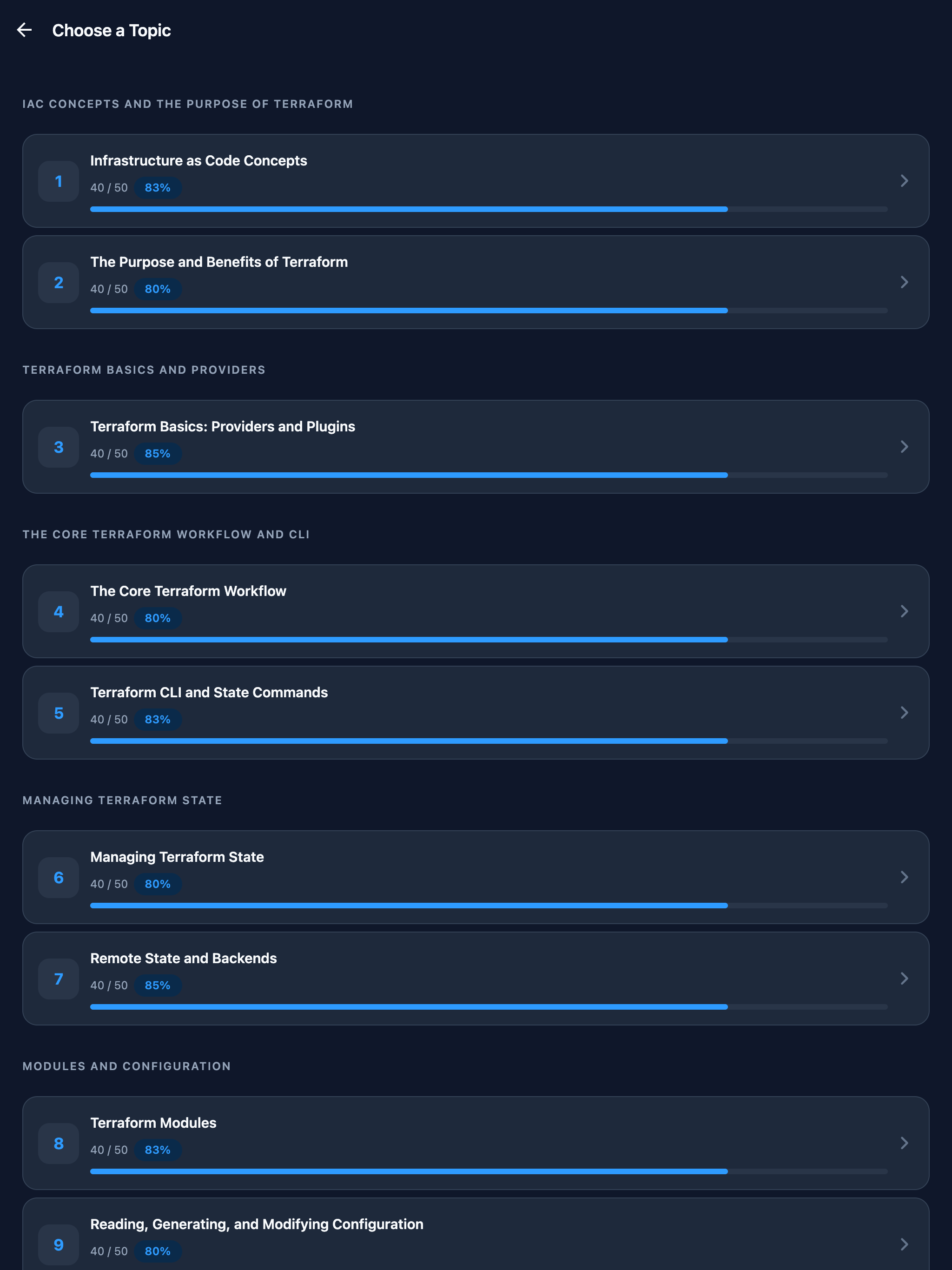 Terraform 003 Practice Exam screenshot 10