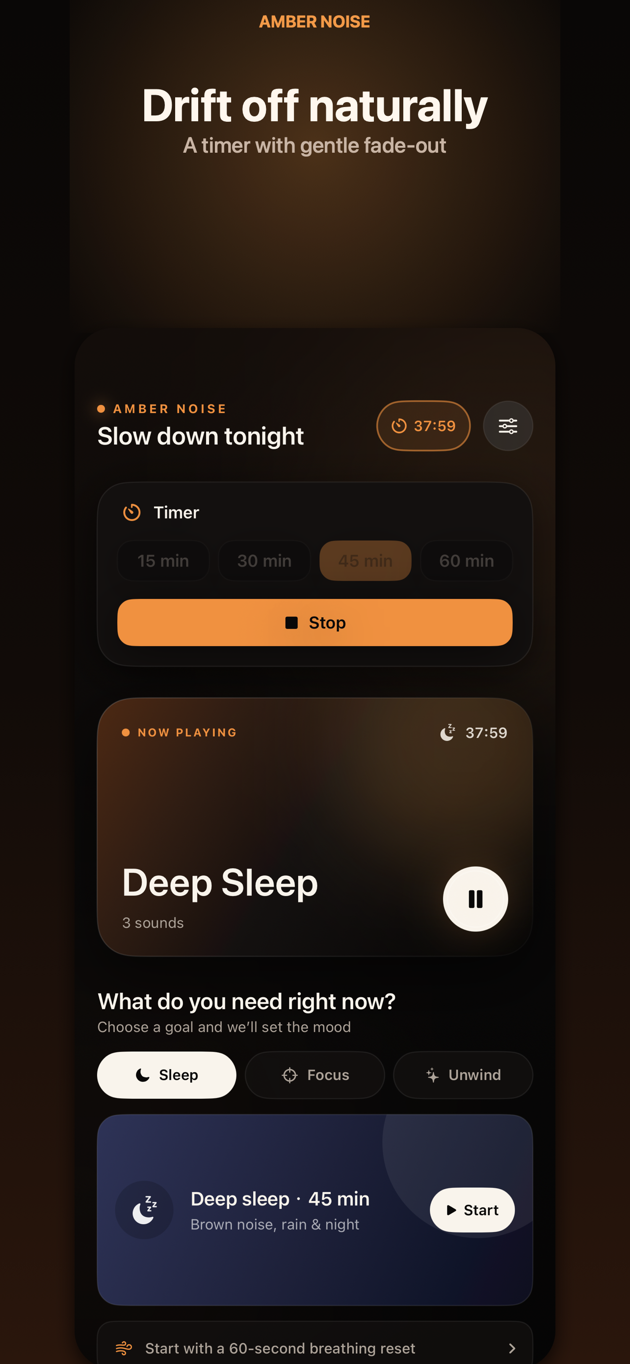 Amber Noise: Sleep Sounds screenshot 4