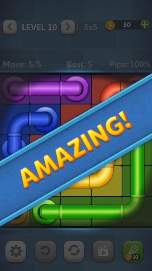 #5. Line Puzzle: Pipe Art (iOS) By: BitMango, Inc.
