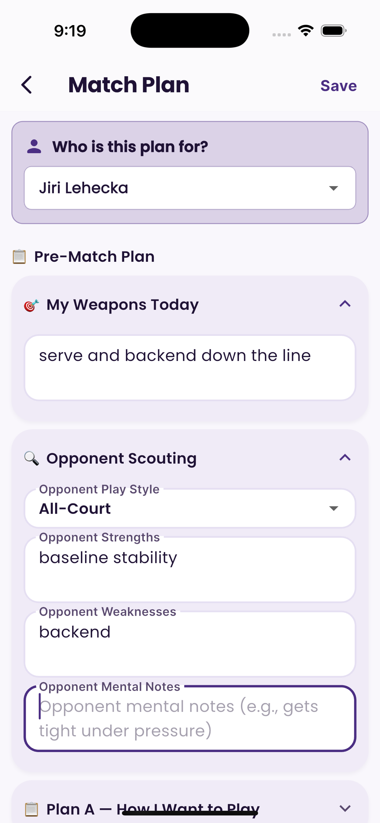 Tennis Matchlytics
