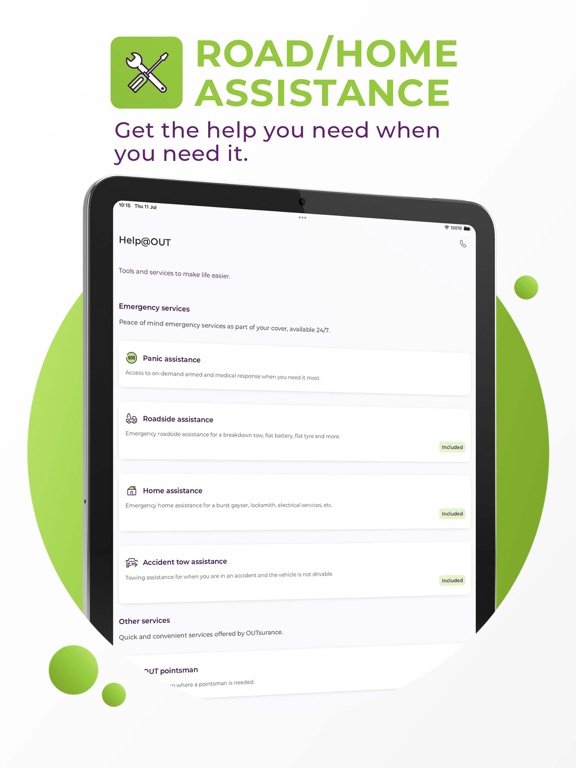OUTsurance iPad screenshot 2 - Finance app