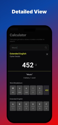 Gematria Calculator app Screenshot 4 of 4