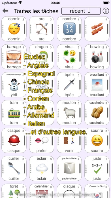 Screenshot #1 pour Mots - apprendre des langues