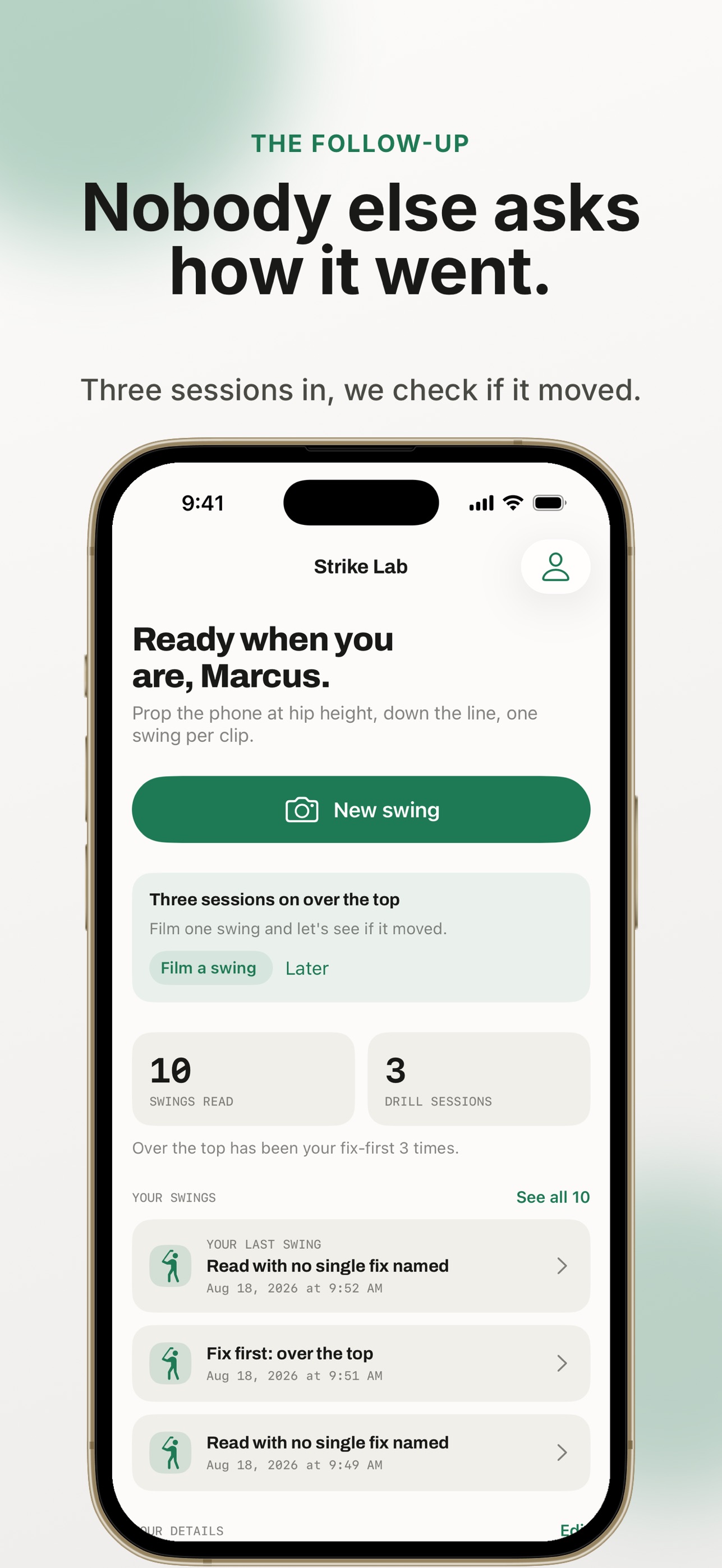 Screenshot 4 of Strike Lab Golf Swing Analyzer