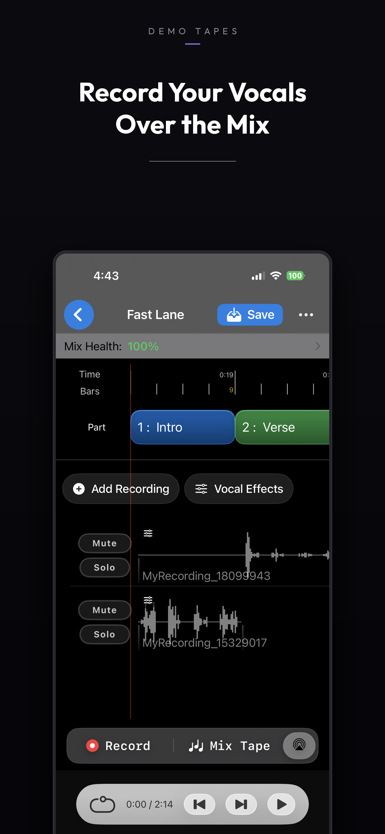 Demo Tapes - Your First Song screenshot 8