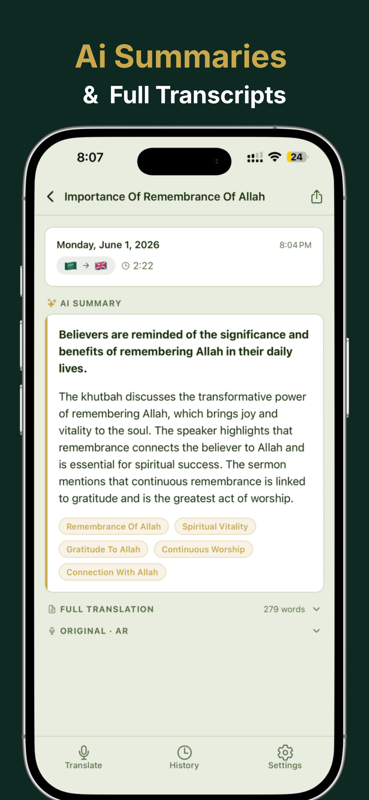 Clear Khutbah - AI Translator