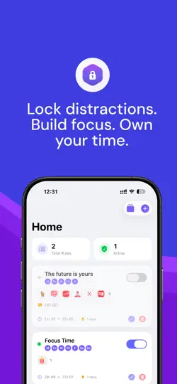 Скриншот FocusLock - Умная блокировка на iPhone 1