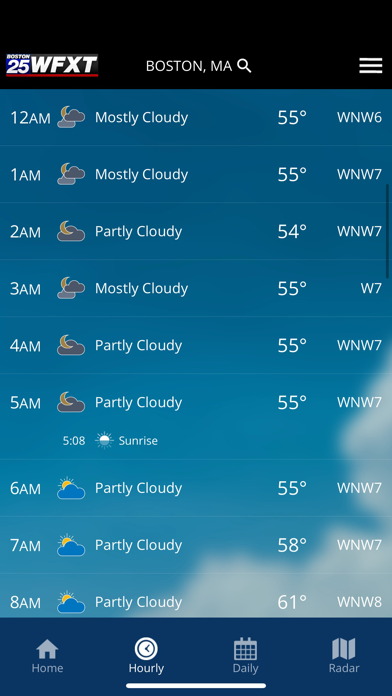 Boston 25 Weather Screenshot