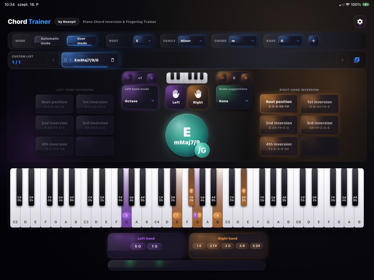 Screenshot 4 of Chord Trainer by Kusnyir