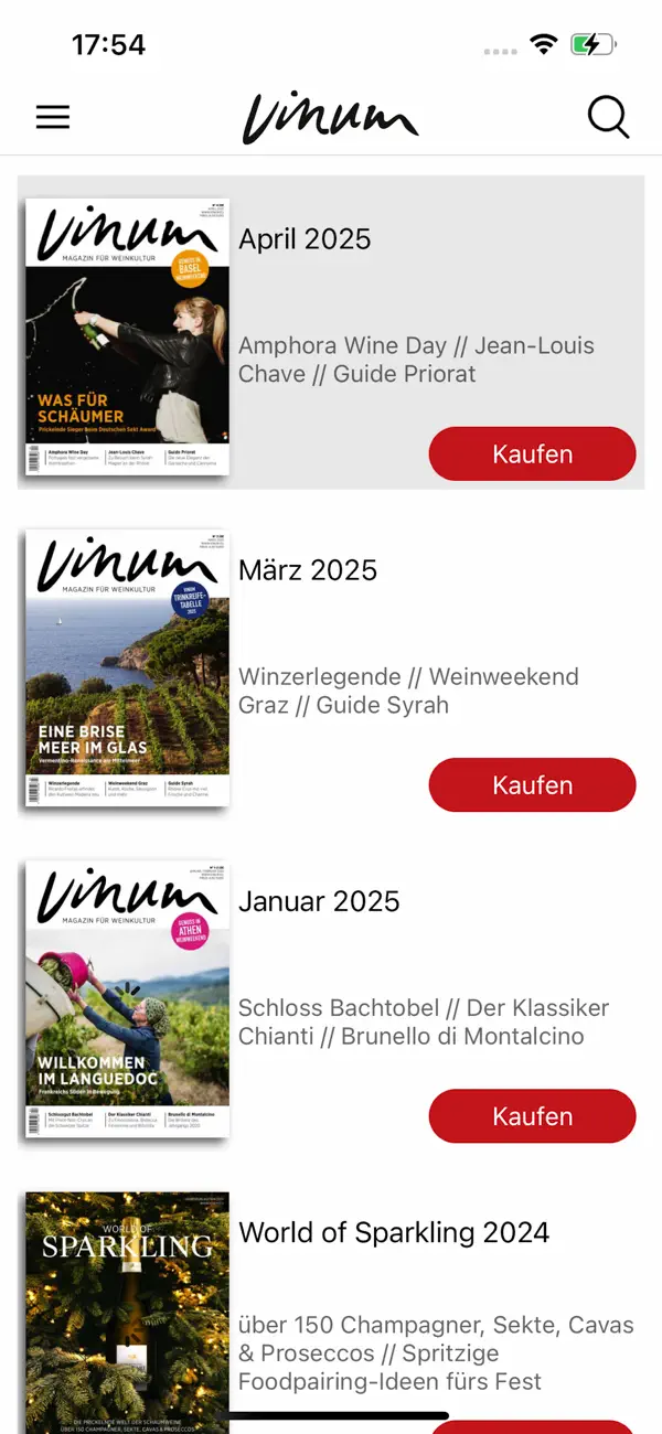 Screenshot #2 pour VINUM Weinmagazin DE