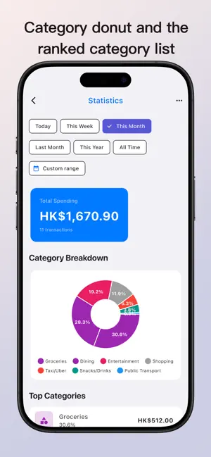DimSum track expense screenshot 2