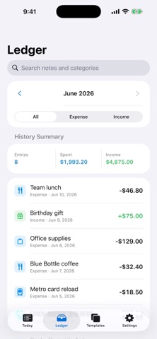 PaceLedger: Expense Tracker Screenshot 2 of 4