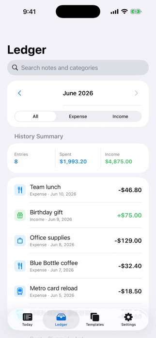 PaceLedger: Expense Tracker Screenshot 2 of 4