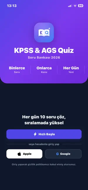 KPSS Quiz: Soru Bankası 2026 screenshot 1