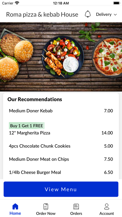 Roma pizza & kebab House. Screenshot