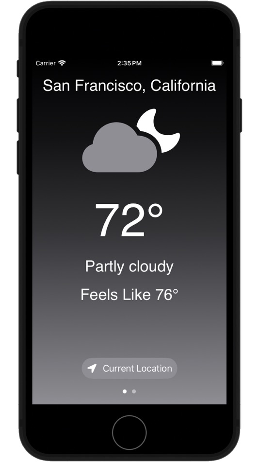 #2. Extremely Simple Weather (iOS) 由: Mark Thalman