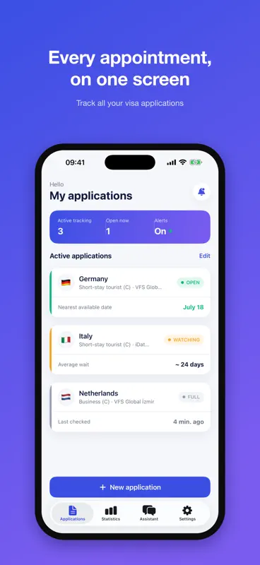 VisaTrack: Schengen Visa screenshot 1 of 5