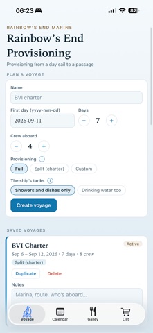 Rainbow's End Provisioning app screenshot