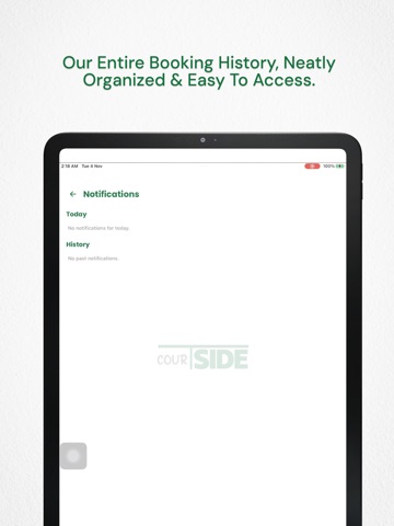 CourtSide iPad screenshot