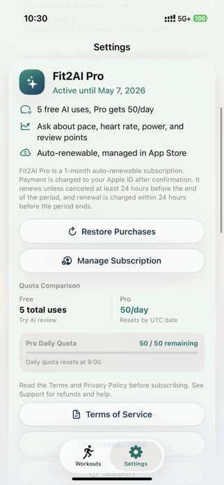 Fit2AI Screenshot 4 of 4