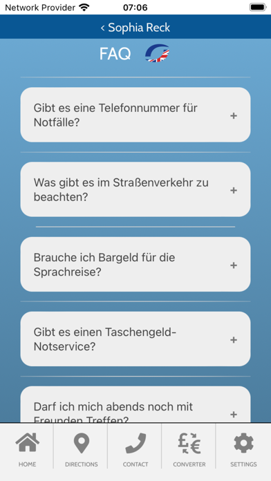 Panke-Sprachreisen Student app Screenshot