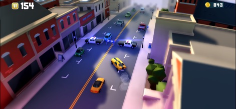 Reckless Getaway 2: Car Chase - Users can experience dynamic city streets filled with traffic, where police cars aggressively pursue their vehicle.