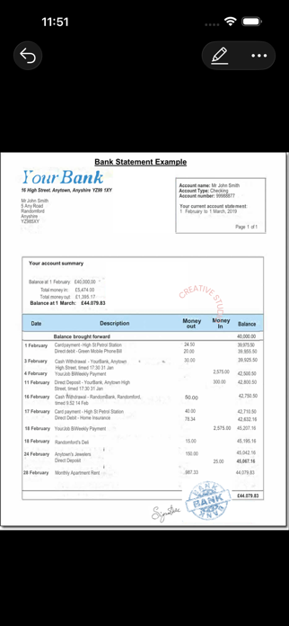 Convert PDF Bank Statements Screenshot 1 of 3