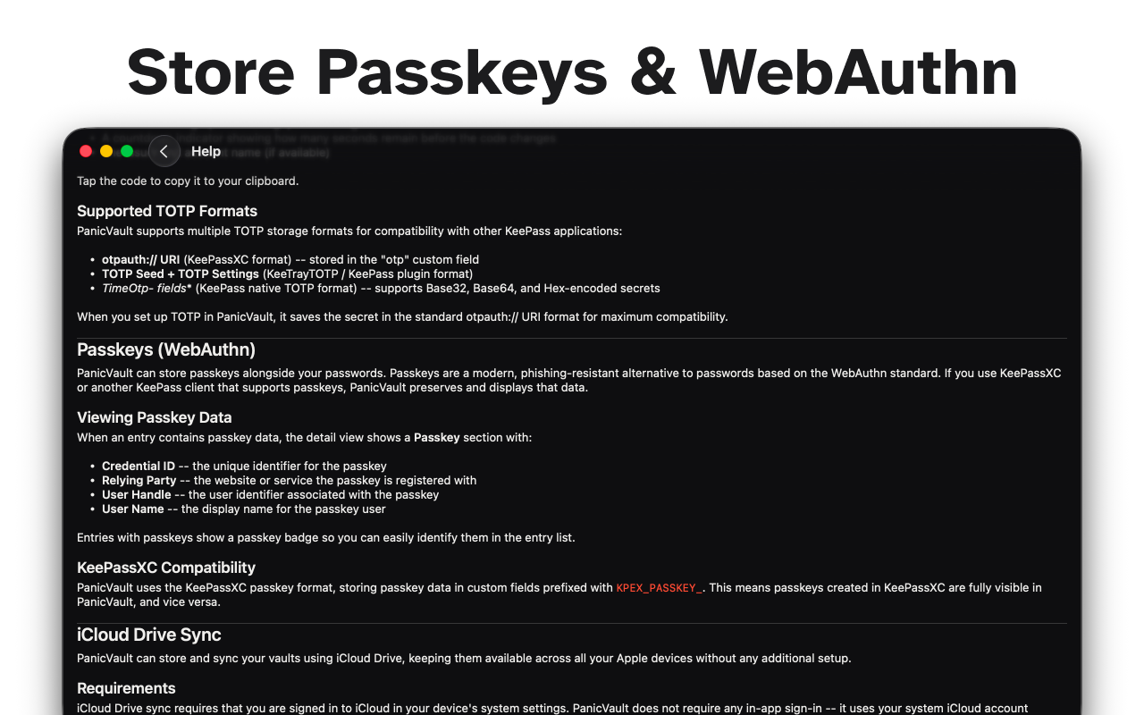PanicVault - Password Manager