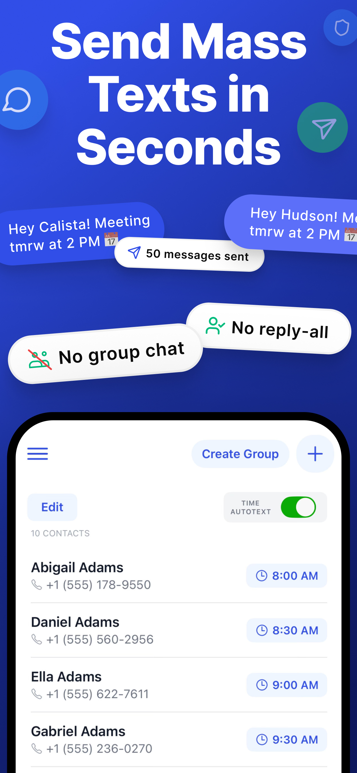 Quick Send: Mass Text Message