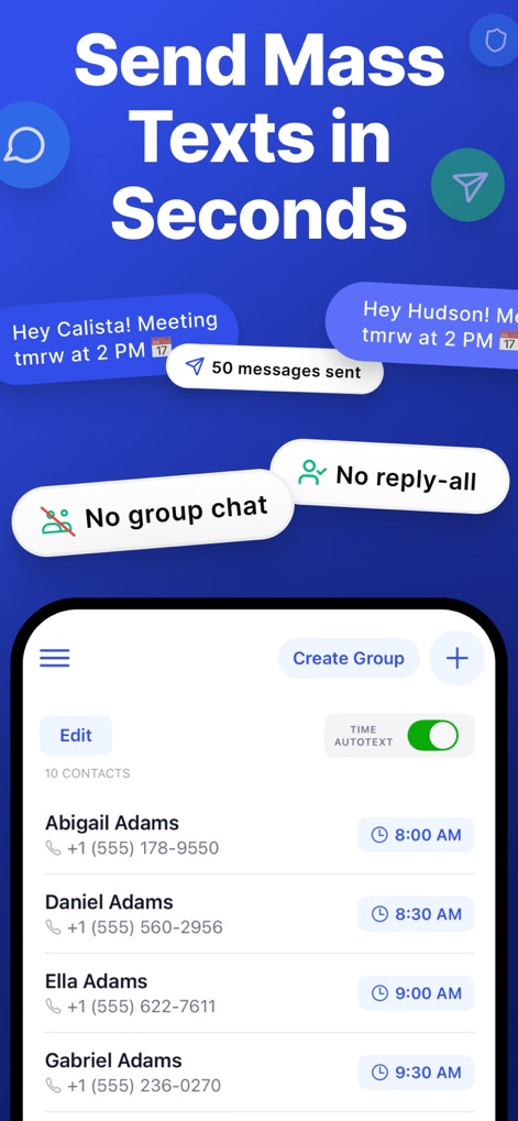 Quick Send: Mass Text Message - Productivity App | MWM