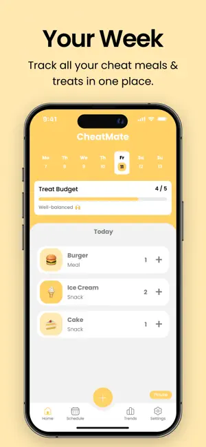 CheatMate: Cheat Meal Tracker screenshot 1