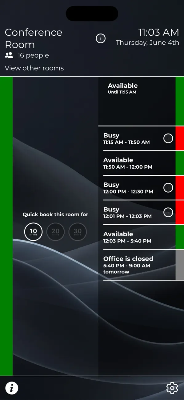 Screenshot #3 pour Clearooms Room Display