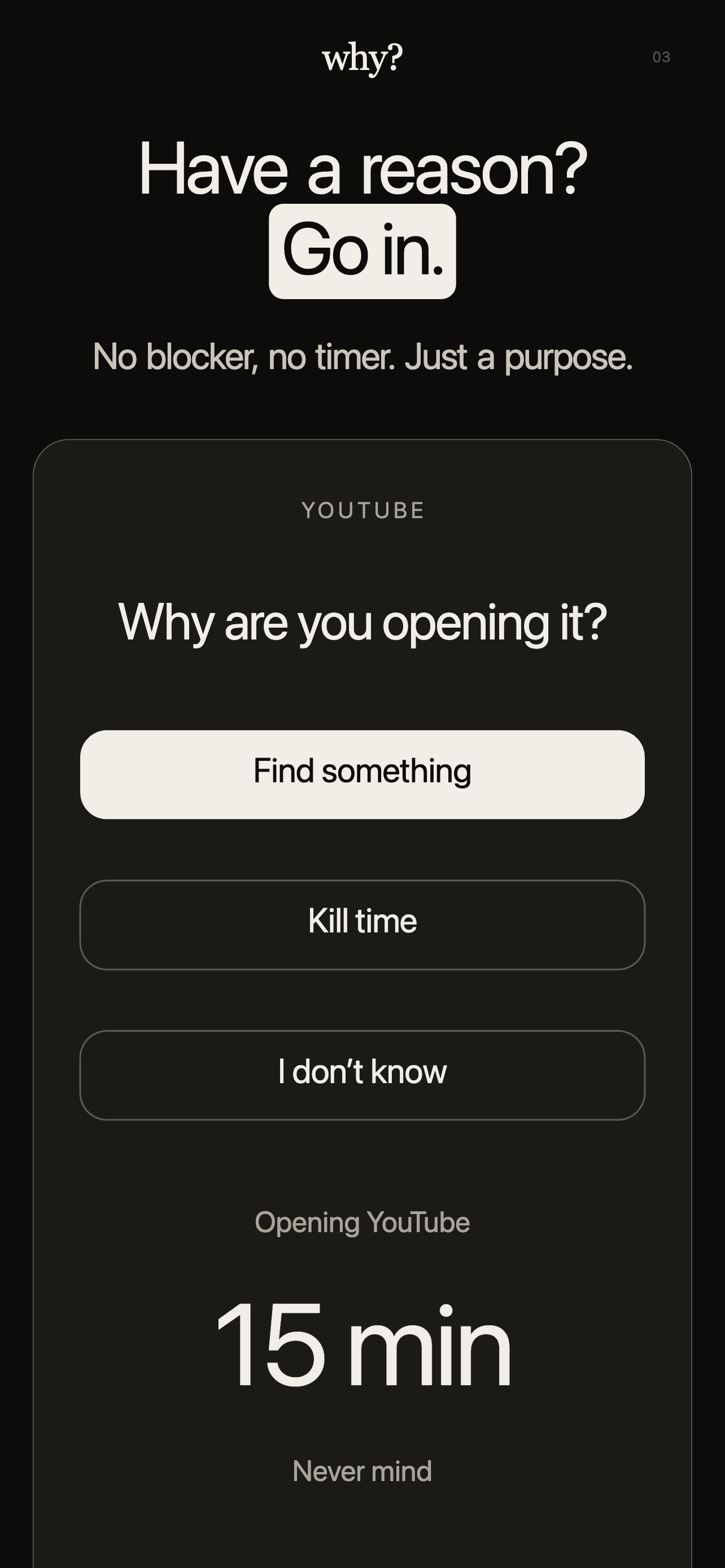 why? – screen time control screenshot 3