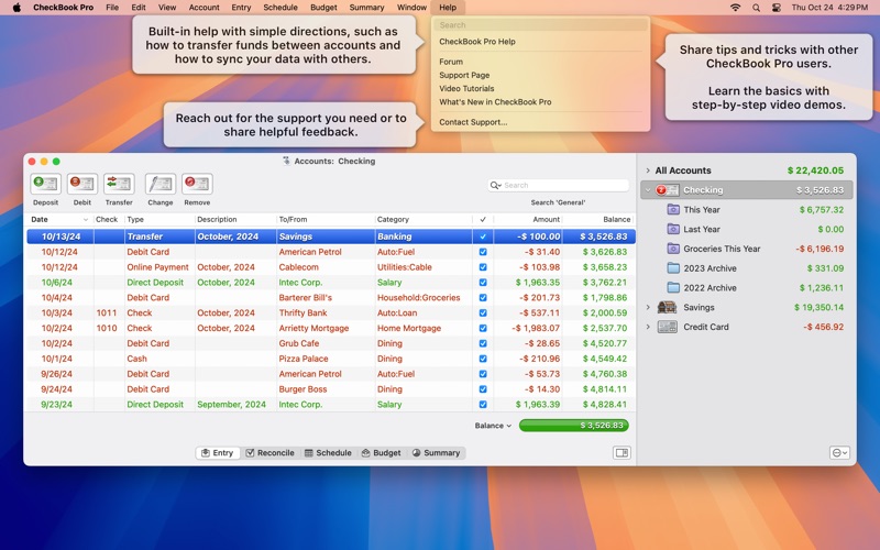 CheckBook Pro 3 Screenshot