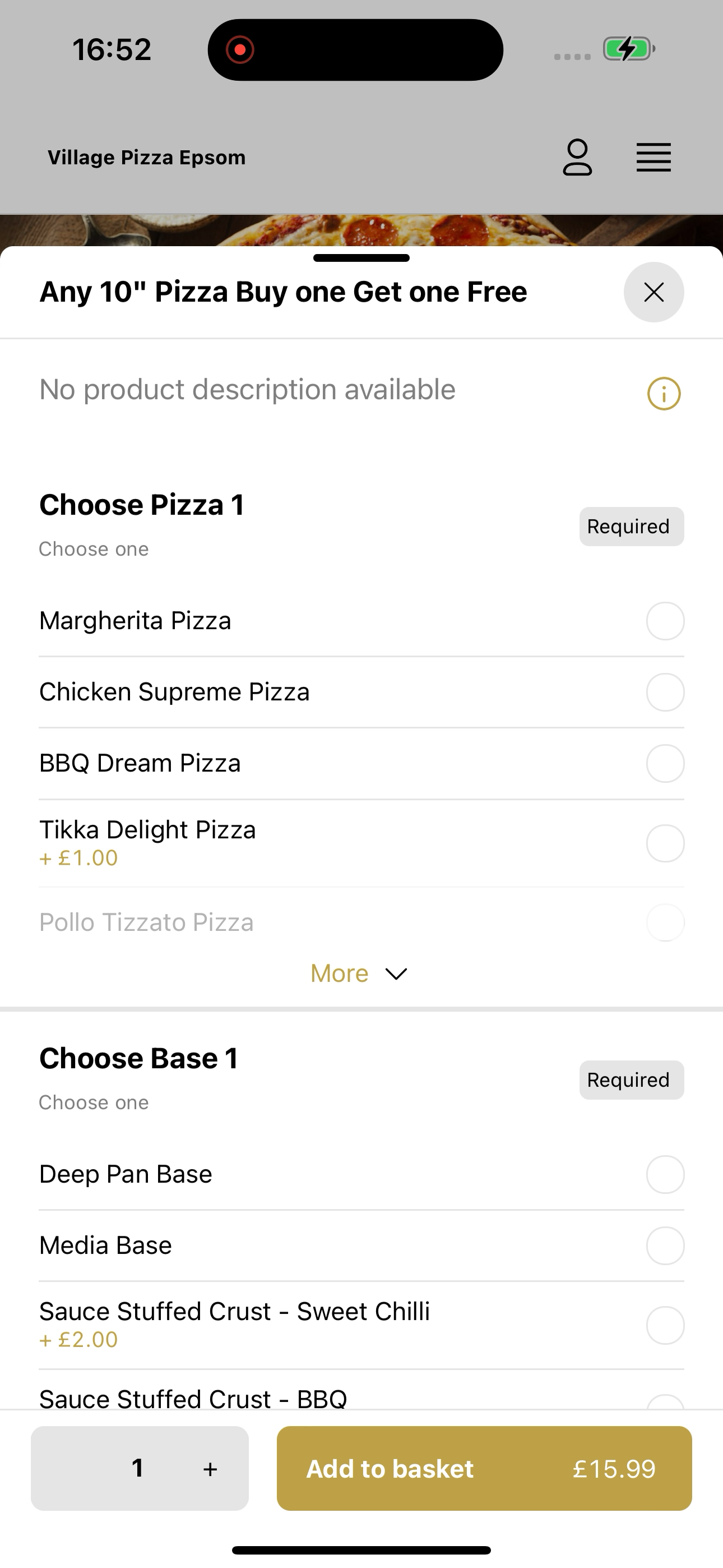 Village Pizza Epsom UK screenshot 7
