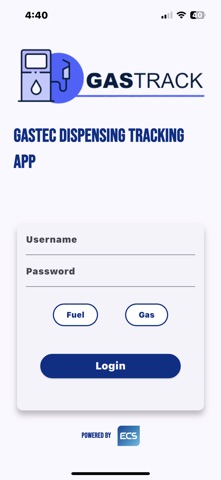 GASTrack App screenshot