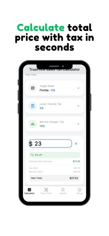 TruePrice: US Sales Tax screenshot
