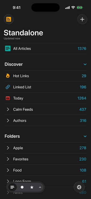 lire: RSS Reader Screenshot 2 of 9