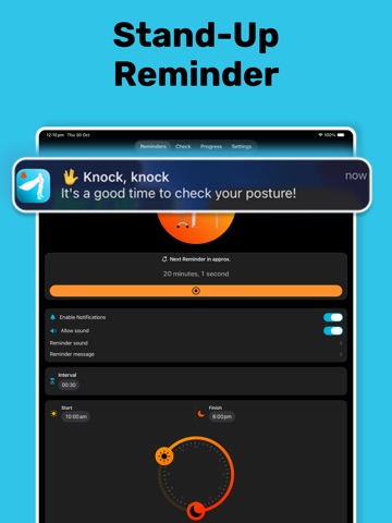 Posture Reminder: Stand Up iPad screenshot