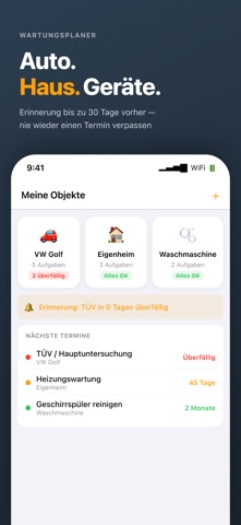 WartungsPlaner – Haus & Auto screenshot
